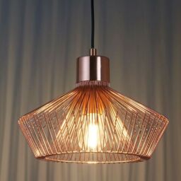 Loops Hanging Ceiling Pendant Light MODERN COPPER WIRE Shade Designer Lamp Bulb Holder - thumbnail 3