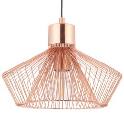 Loops Hanging Ceiling Pendant Light MODERN COPPER WIRE Shade Designer Lamp Bulb Holder - thumbnail 1