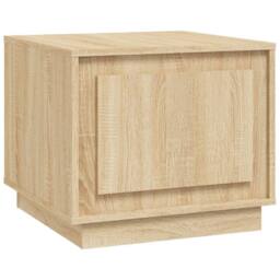 Berkfield Home Coffee Table Sonoma Oak 51x50x44 cm Engineered Wood in Light Brown - Size: 51 x 50 x 44 cm - thumbnail 1