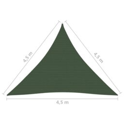Berkfield Home Sunshade Sail 160 g/m ² Dark Green 4.5x4.5x4.5 m HDPE - thumbnail 6