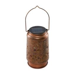Kelvenix Solar Power Wall Light Lantern Hummingbird Outdoor in Bronze - Size: 0.6m2