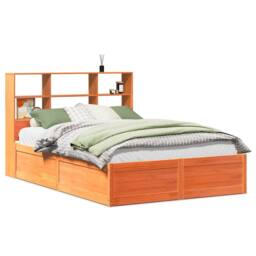 Berkfield Home Bed Frame without Mattress Wax Brown 160x200 cm Solid Wood Pine - thumbnail 1
