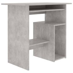 Berkfield Home Desk Concrete Grey 80x45x74 cm Engineered Wood - Size: 80 x 45 x 74 cm - thumbnail 2