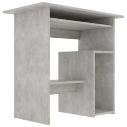 Berkfield Home Desk Concrete Grey 80x45x74 cm Engineered Wood - Size: 80 x 45 x 74 cm - thumbnail 4