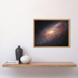 Artery8 Hubble Space Telescope Image Galaxy M106 Hybrid Photo Of Spiral NGC 4258 w/ Ground Based Observations From Gendler & Gabany Art Print Framed - thumbnail 2