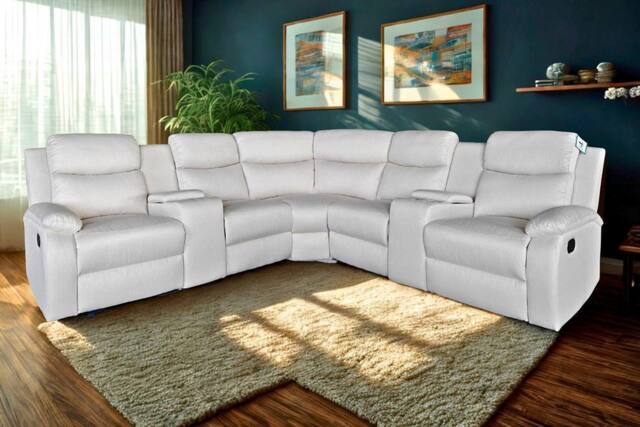 DS Living Ravello Recline 5 Seater in Cream - image 1