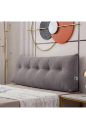 Living and Home Wedge Headboard Pillow with Removable Cover in Dark Grey - Size: Medium - thumbnail 7