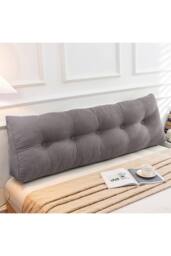 Living and Home Wedge Headboard Pillow with Removable Cover in Dark Grey - Size: Medium - thumbnail 8