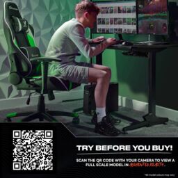 X Rocker Agility Compact Ergonomic Gaming Chair, Reclining, Adjustable in Green - thumbnail 8