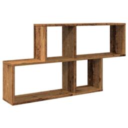 Berkfield Home Decorative Wall Shelf Old Wood 100x18x53 cm Engineered Wood in Brown - Size: 100 x 18 x 53 cm - thumbnail 3