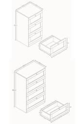 Home Discount Vida Designs Altino 3Pc Bedroom Set(3Dr Bedside, 4Dr Chest, Wardrobe) in White - thumbnail 2