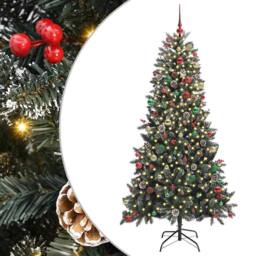Berkfield Home Artificial Christmas Tree with Stand Green 114 x 114 x 210 cm - thumbnail 2