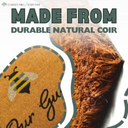Marco Paul Tan Coir 'Bee Our Guest' Bumblebee Nonslip Doormat 75x45cm - Size: Medium - thumbnail 7