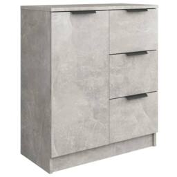 Berkfield Home Sideboards 2 pcs Concrete Grey 60x30x70 cm Engineered Wood - Size: 60 x 30 x 70 cm - thumbnail 5