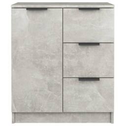 Berkfield Home Sideboards 2 pcs Concrete Grey 60x30x70 cm Engineered Wood - Size: 60 x 30 x 70 cm - thumbnail 6