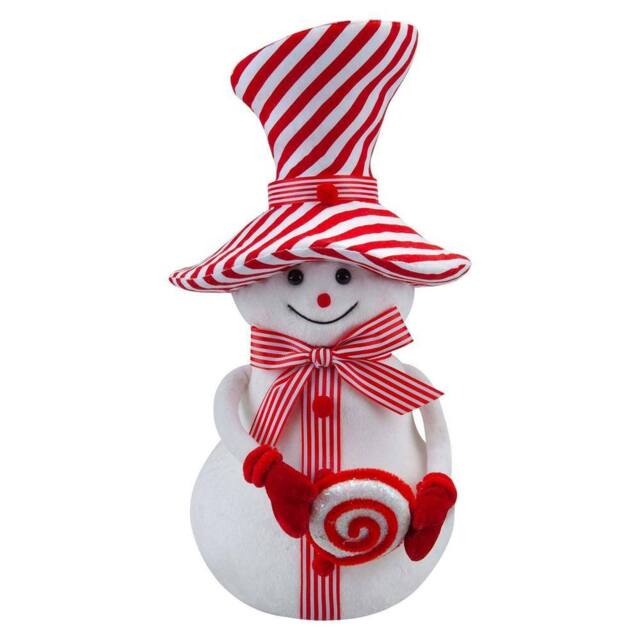 VFM e-Store Christmas Snowman Decoration 37cm x 19cm White X 1 - Size: 37 cm x 19 cm - image 1