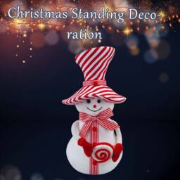 VFM e-Store Christmas Snowman Decoration 37cm x 19cm White X 1 - Size: 37 cm x 19 cm - thumbnail 3