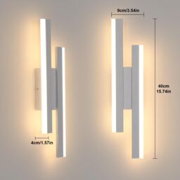 Pheashine Modern LED acrylic wall lamp, Tri-color 3000/4500/6500K Indoor use in White - thumbnail 2