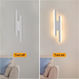 Pheashine Modern LED acrylic wall lamp, Tri-color 3000/4500/6500K Indoor use in White - thumbnail 5