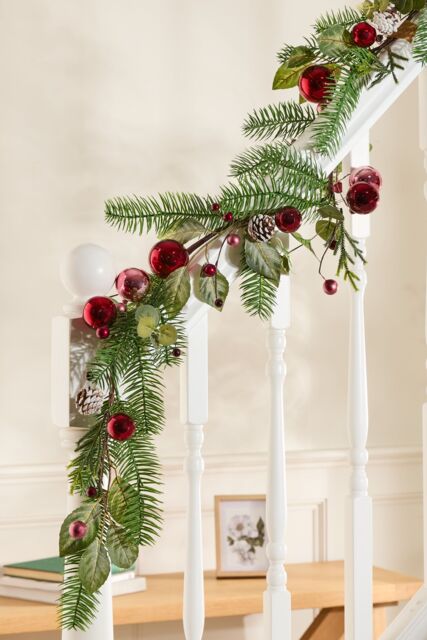 Dibor Metallic Magic Bauble Xmas Table Decor Christmas Garland 1.8m - Size: Large - image 1