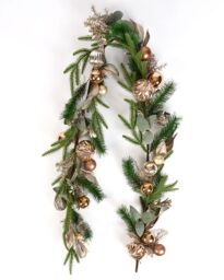Dibor Metallic Magic Bauble Xmas Table Decor Christmas Garland 1.8m - Size: Large - thumbnail 2