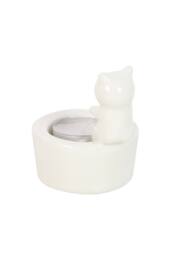 KDMD Warm Paws Cat Tealight Holder - Cozy Home Decor & Gift in White - thumbnail 4