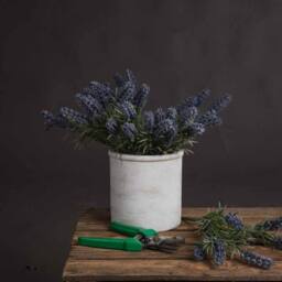 Lemon Pavilion Furniture and Decor Small Lavender Spray Artificial Flower - L25 x W25 x H34 cm - Purple - thumbnail 1