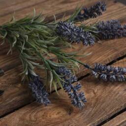 Lemon Pavilion Furniture and Decor Small Lavender Spray Artificial Flower - L25 x W25 x H34 cm - Purple - thumbnail 3