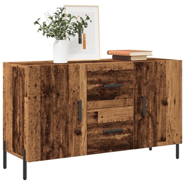 Berkfield Home Sideboard Old Wood 100x36x60 cm Engineered Wood in Brown - Size: 100 x 36 x 60 cm - image 1