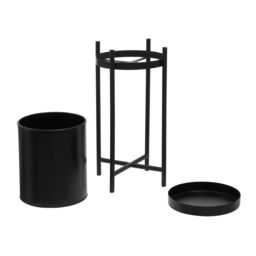 Orsina Two Tier Plant Stand, Versatile Display Garden Flower Stand, Lightweight Garden Plant Pot Stand in Black - thumbnail 3