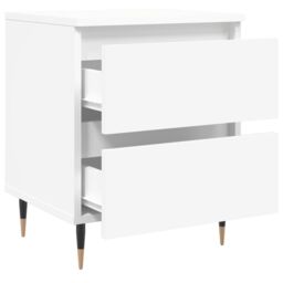 Berkfield Home Bedside Cabinet White 40x35x50 cm Engineered Wood - Size: 40 x 35 x 50 cm - thumbnail 6