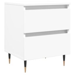 Berkfield Home Bedside Cabinet White 40x35x50 cm Engineered Wood - Size: 40 x 35 x 50 cm - thumbnail 2