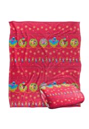 Sesame Street Furry Friends Forever Wreath Pattern Silky Touch Super Soft Throw Blanket 152 X 127 cm in White - thumbnail 2