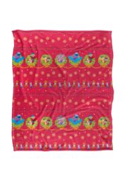Sesame Street Furry Friends Forever Wreath Pattern Silky Touch Super Soft Throw Blanket 152 X 127 cm in White - thumbnail 1
