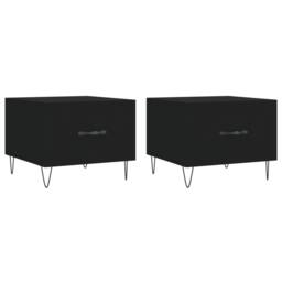 Berkfield Home Decorative Coffee Tables 2 pcs Black 50x50x40 cm Engineered Wood - Size: 50 x 50 x 40 cm - thumbnail 3