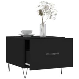 Berkfield Home Decorative Coffee Tables 2 pcs Black 50x50x40 cm Engineered Wood - Size: 50 x 50 x 40 cm - thumbnail 4