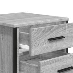 Berkfield Home Bedside Cabinet Grey Sonoma 40x41x40 cm Engineered Wood - Size: 40 x 41 x 40 cm - thumbnail 9