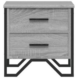Berkfield Home Bedside Cabinet Grey Sonoma 40x41x40 cm Engineered Wood - Size: 40 x 41 x 40 cm - thumbnail 5