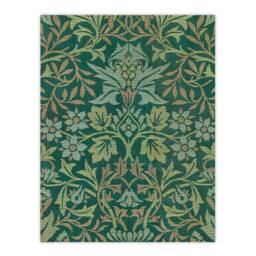 Artery8 William Morris Framed Wall Art Print Flower Garden Textile Detail in Green - Size: A4 - thumbnail 3