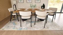 Gooch Luxury Rugs Toros Illusion Distressed Area Rug in Blue - Size: 180 cm x 120 cm - thumbnail 2