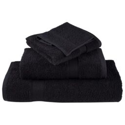 Berkfield Home 6 Piece Premium Towel Set SOLUND Black 600 gsm - thumbnail 4