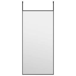 Berkfield Home Door Mirror Black 30x60 cm Glass & Aluminium
