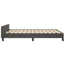 Berkfield Home Bed Frame with Headboard Dark Grey 180x200cm Super King Velvet - thumbnail 6