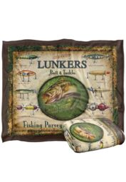 JQ Licensing Lunkers Bait Tackle Sign Silky Touch Super Soft Throw Blanket 152 X 127 cm in White - thumbnail 2