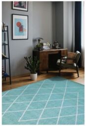 THE RUGS Maestro Collection Berber Design Rug in Duck Egg Blue - 3649 BS33 - Size: 80 cm x 150 cm - thumbnail 2
