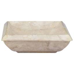 Berkfield Home Sink Cream 50x35x10 cm Marble - Size: 50 x 35 x 10 cm - thumbnail 4