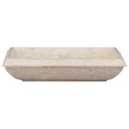 Berkfield Home Sink Cream 50x35x10 cm Marble - Size: 50 x 35 x 10 cm - thumbnail 3