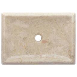 Berkfield Home Sink Cream 50x35x10 cm Marble - Size: 50 x 35 x 10 cm - thumbnail 5