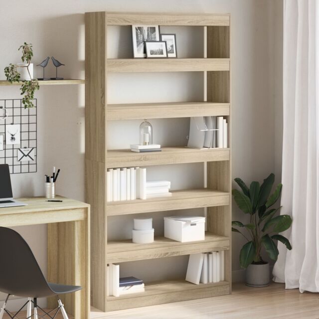 Berkfield Home Bookcase Sonoma Oak Engineered Wood 100 x 30 x 198 cm Shelving in Brown - image 1