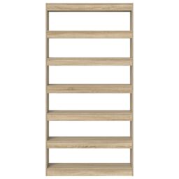 Berkfield Home Bookcase Sonoma Oak Engineered Wood 100 x 30 x 198 cm Shelving in Brown - thumbnail 5